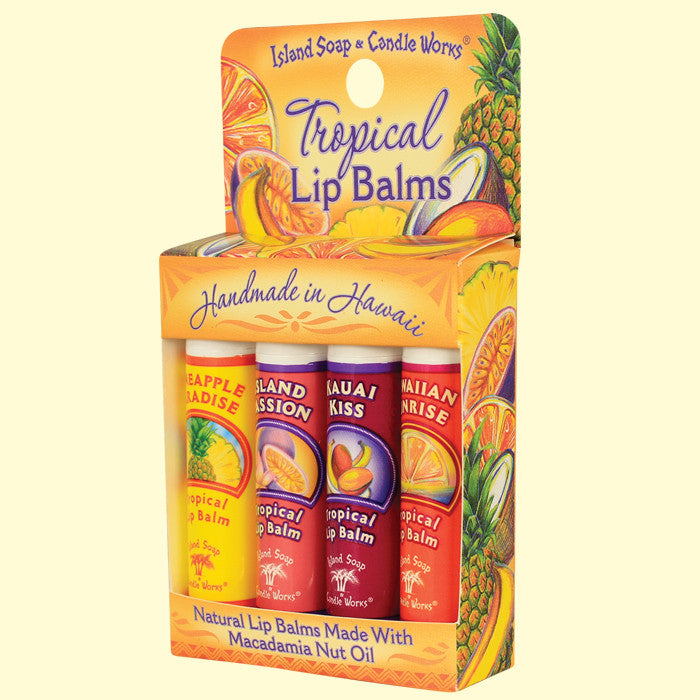 Tropical Lip Balms - 4 pack, by Island Soap & Candle Works , Beauty - Island Soap & Candle Works, The Kauai Store
 - 1