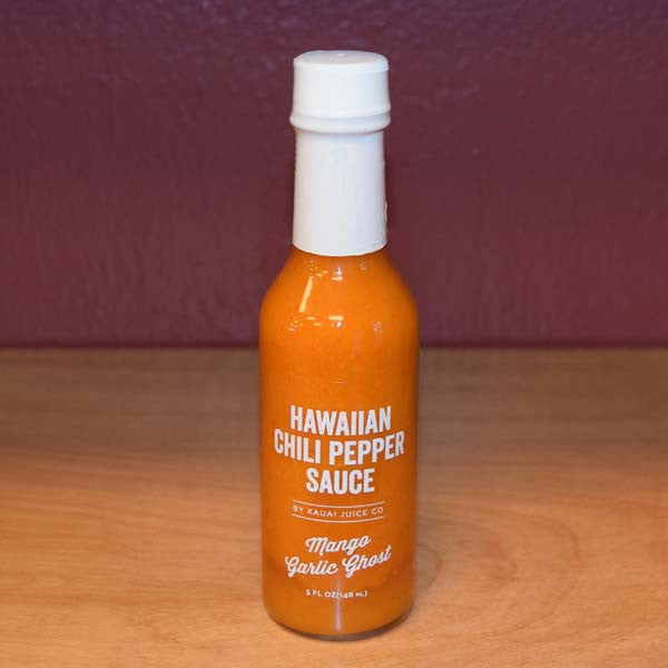 Mango Garlic Ghost Hawaiian Chili Pepper Sauce, by the Kauai Juice Company , Condiment - Kauai Juice Company, The Kauai Store
