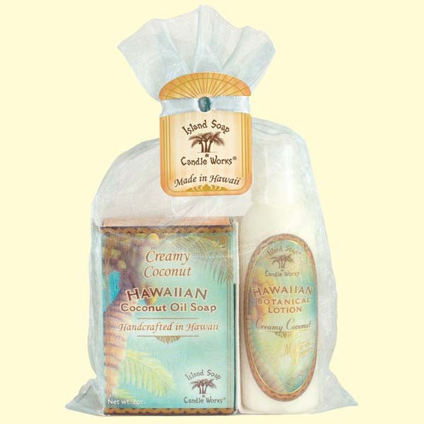 Organza Gift Bag - Creamy Coconut Soap and Lotion, 2 oz. by Island Soap & Candle Works , Beauty - Island Soap & Candle Works, The Kauai Store
